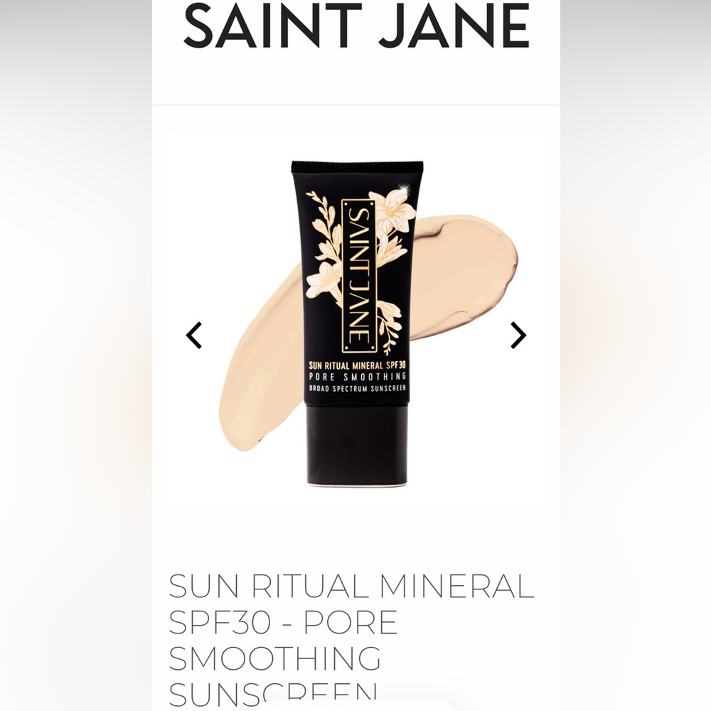 Saint Jane Luxury Sun Ritual Pore smoothing SPF 30 Sunscreen New in Box